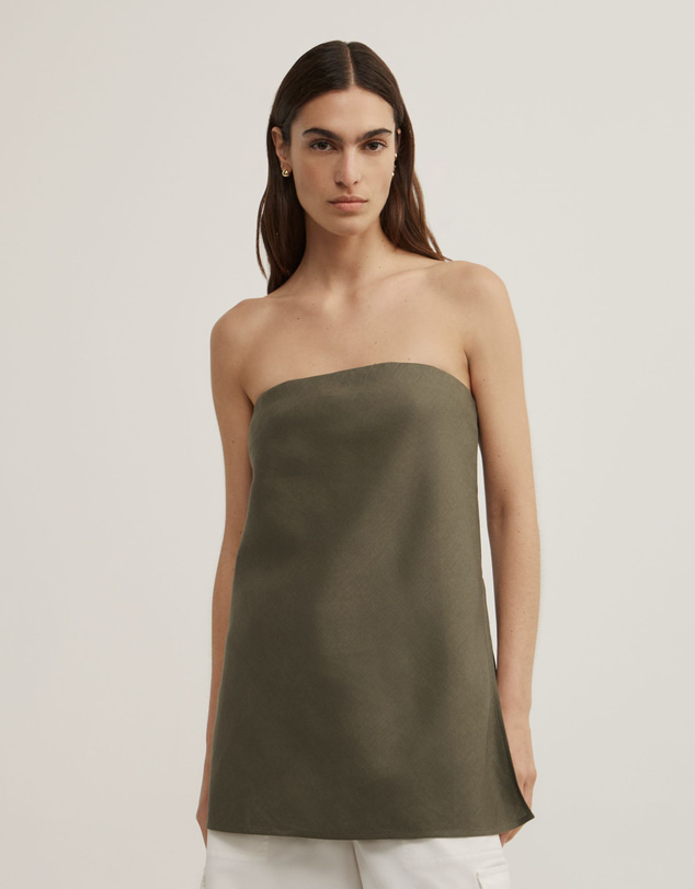 Witchery - Linen Strapless Top