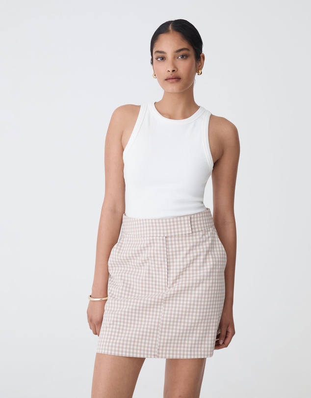 Forcast - Koora Checked Mini Skirt
