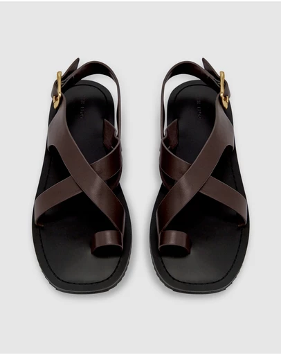 Brie Leon - Everyday Flat Sandal - Corn Leather