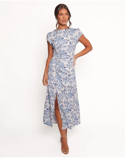 Petal & Pup - Lisbeth Midi Dress - Blue Floral
