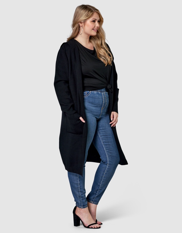 Indigo Tonic - Hattie Hooded Longline Cardi