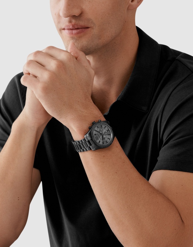 Michael Kors - Lexington Black Chronograph Watch