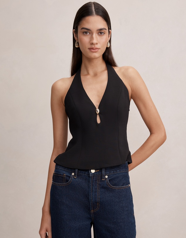 Forever New - Bria Hardware Keyhole Top