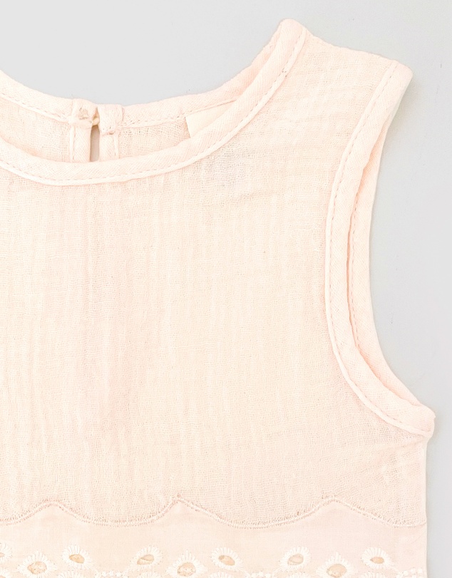 WITH LOVE FOR KIDS - Cotton Muslin Lace Top - Babies - Kids