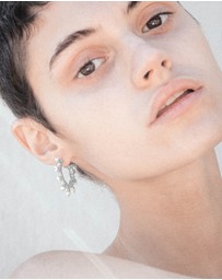 Haze & Glory - ICONIC EXCLUSIVE - Earrings Sun of Pearl Huggie 925 Sterling Silver