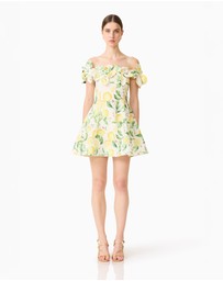 Elliatt - Hana Off The Shoulder Mini Dress In Yellowmulti