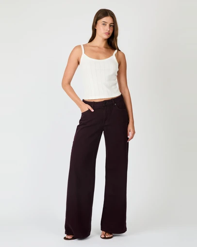 Rolla's - Frankie Loose Jeans Long - Dark Cherry