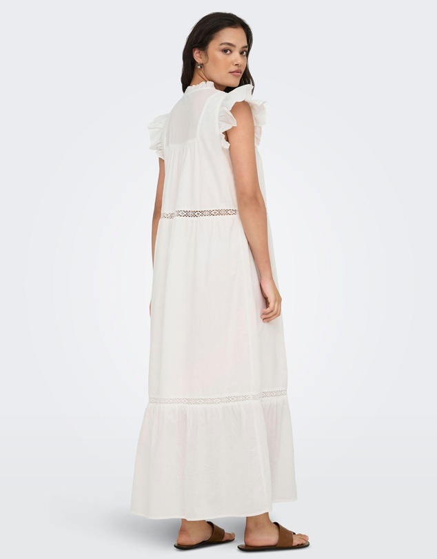 ONLY - Sunny Frilled Cotton Maxi Dress