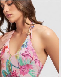 GUESS - Tropical Print One Piece Swimsuit