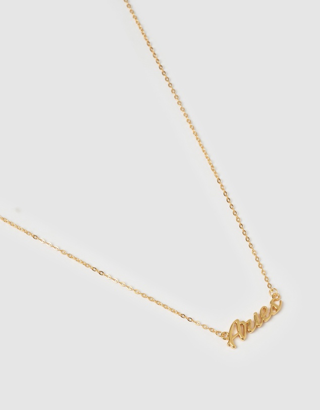 Izoa - Aries Written Star Sign Necklace