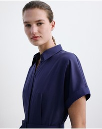 M.N.G - Lyocell Belted Shirt Dress