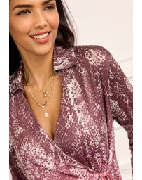 NEXT - Printed Wrap Tunic Shirt