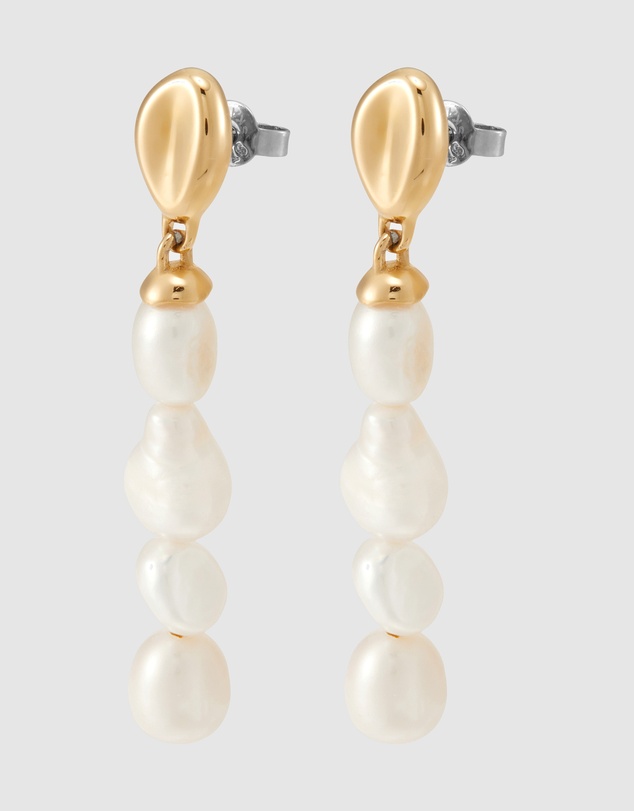 Skagen - Agnethe Pearl Gold Tone Earring