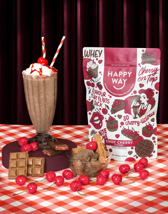 Happy Way - Choc Cherry Whey Protein Powder