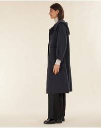 Amelius - Celine Hooded Snap Front Coat