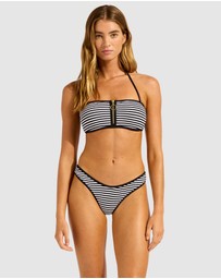 Seafolly - Clubhouse Zip Front Bandeau Bikini Top