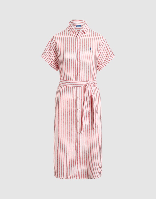Polo Ralph Lauren - Striped Linen Short-Sleeve Shirtdress