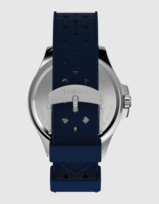 TIMEX - Harborside Coast Multifunction 43mm Synthetic Rubber Strap Watch
