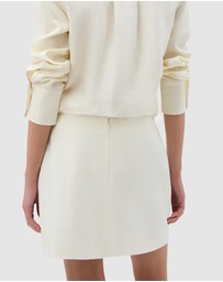 Oroton - Broderie Trim Mini Skirt