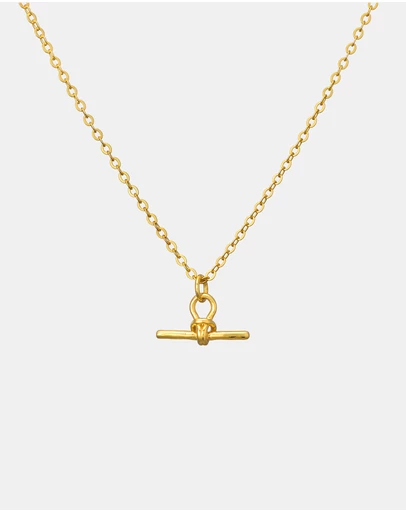 Zoe Olivia - 14K Gold Vermeil T-Bar Necklace