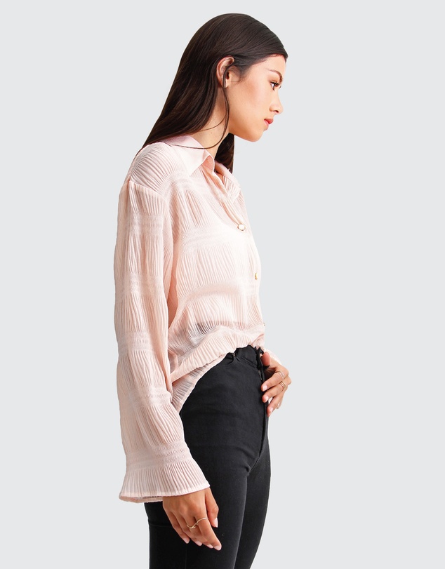 Belle & Bloom - Yoko Shirred Chiffon Blouse