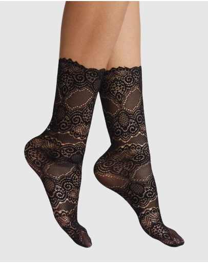 High Heel Jungle - Scalloped Lace Socks