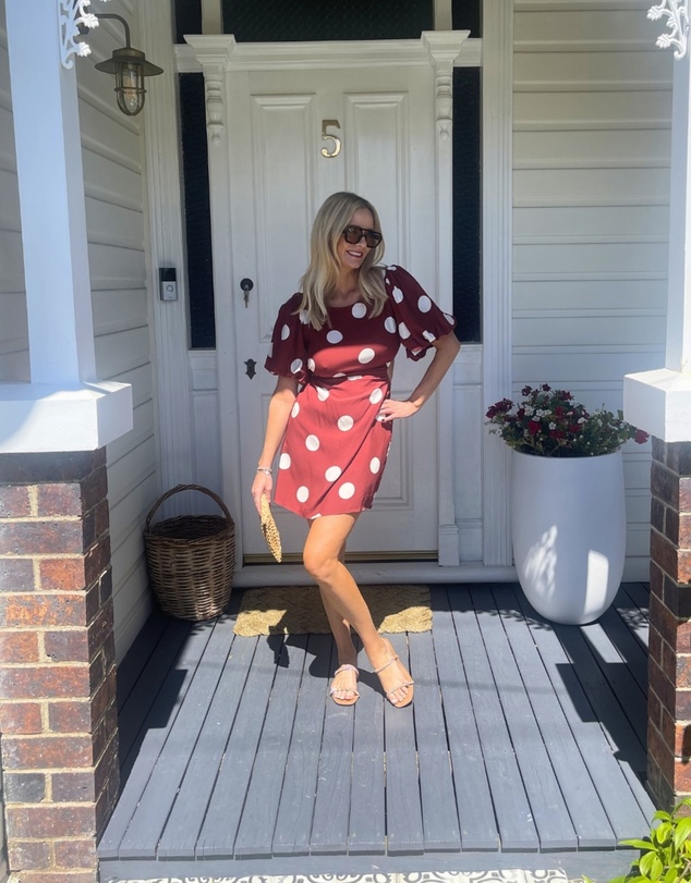 Esther & Co - Shahnaz Dress - Wine Spot