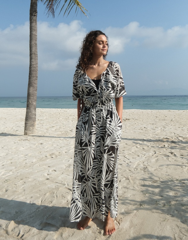 Nip Tuck Swim - Black Butia Morning Bay Dress