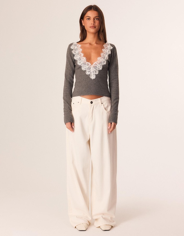 SNDYS - Danie Lace Knit Top