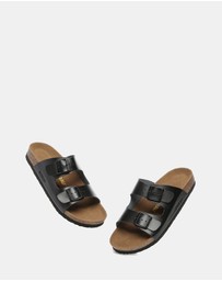 EVERAU - EverAU Ugg Mick Sandal Slides Cow Suede Upper Sandals