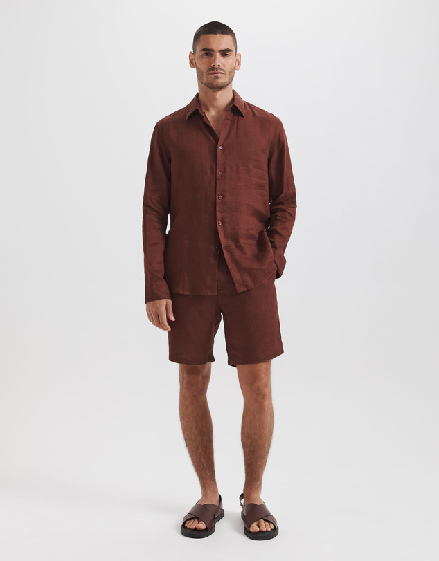 SABA - Anderson Long Sleeve Classic Linen Shirt