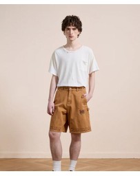 Found - Canvas Embroidered Shorts