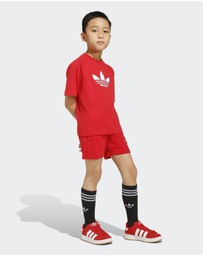 adidas Originals - Trefoil Loose Shorts and Tee Set - Kids-Teens