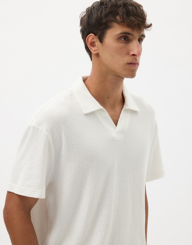 AERE - Boxy Fit Textured Polo