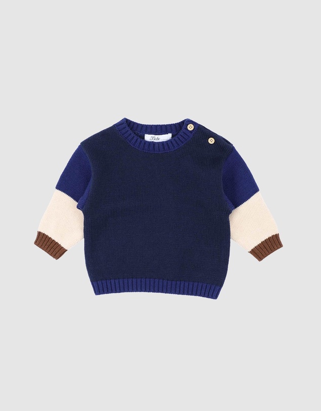 Bebe by Minihaha - Jake Block Knitted Jumper - Babies