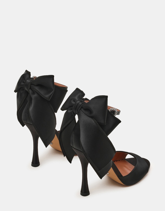 Steve Madden - Bougie Black Satin Heels