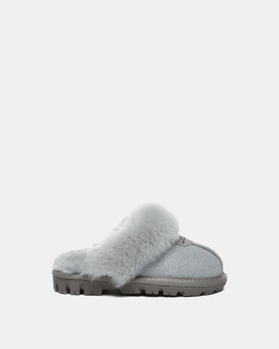EVERAU - Australian Shepherd Ugg Kids Shirley Slipper Double Faced Sheepskin Upper House Shoes
