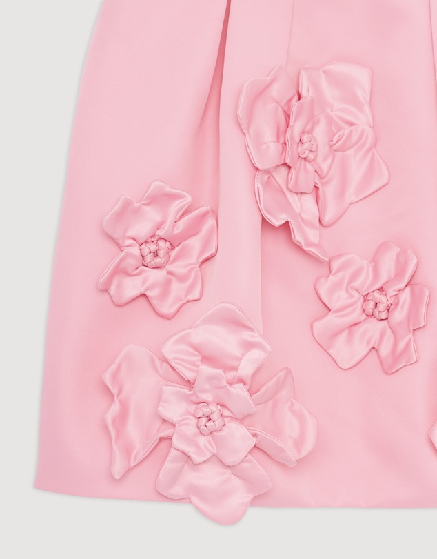 Revibe - Repaired LEO LIN Piper Floral Applique Bell Shape Mini Dress - AU 14