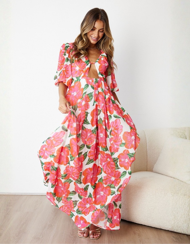 Esther & Co - Delarina Dress - Pink Floral