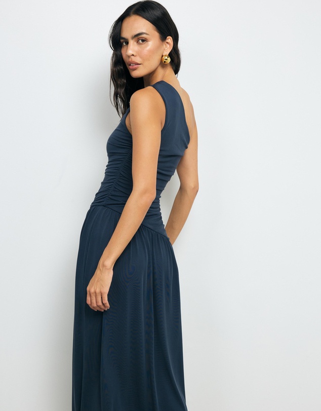 AERE - Aloma One Shoulder Ruched Dress