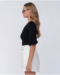 Amelius - Frances Three Quarter Puff Sleeve Knit