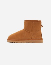 Ozwear Connection Uggs - Ugg Boots Genuine Australian Sheepskin Unisex Mini Classic Suede