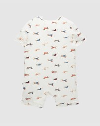 Kynd Baby - Day Or Night Onesie Short Sleeve in Dachshund