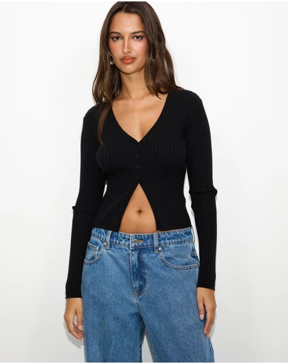 Dazie - Tessa Cropped Knit Cardigan