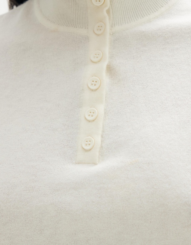 Minima Esenciales - Zoa Cotton Cashmere Funnel Neck Knit Top