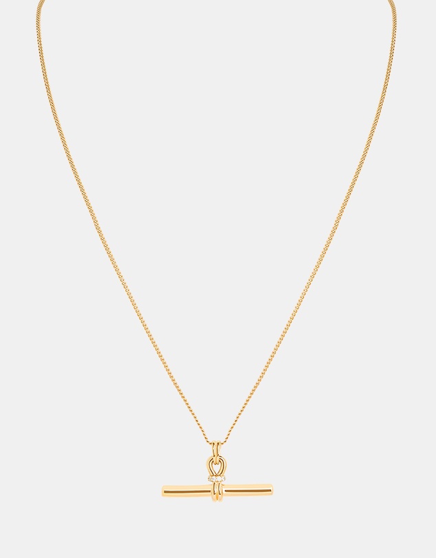 Astrid & Miyu - Hardware T-Bar Pendant Necklace
