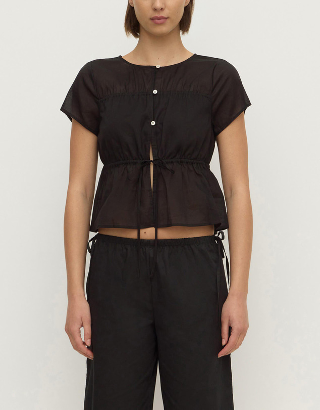 Assembly Label - Quinn Voile Tie Top