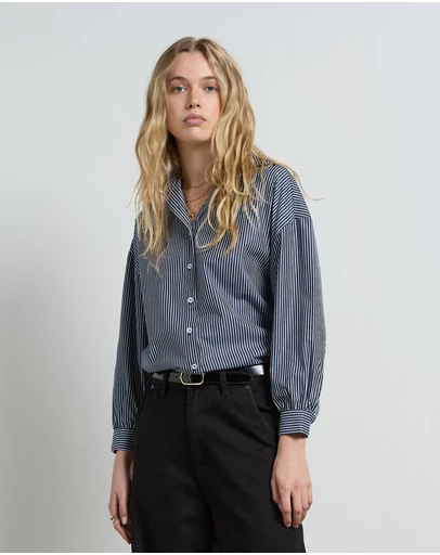 DRICOPER DENIM - Elma Navy Stripe Shirt