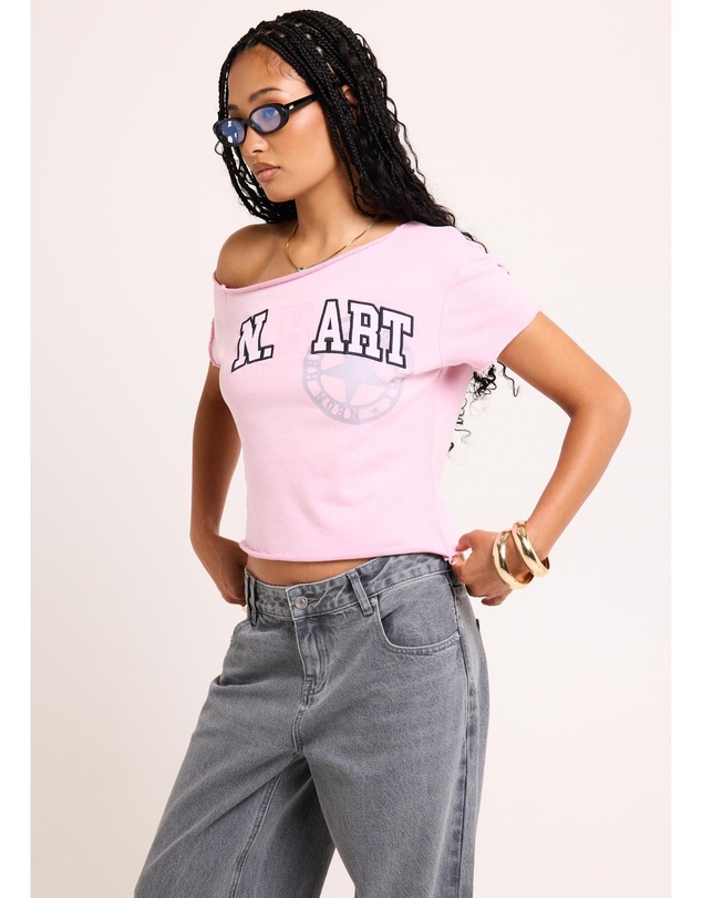 Neon Hart - College One Shoulder Top