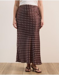 Atmos&Here Curvy - Joanne Satin Slip Skirt